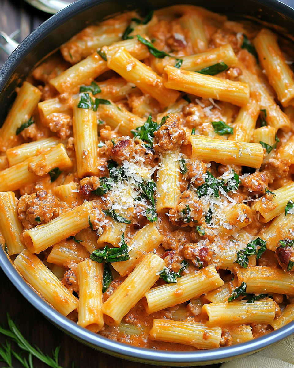 Sausage Rigatoni Pasta Recipe