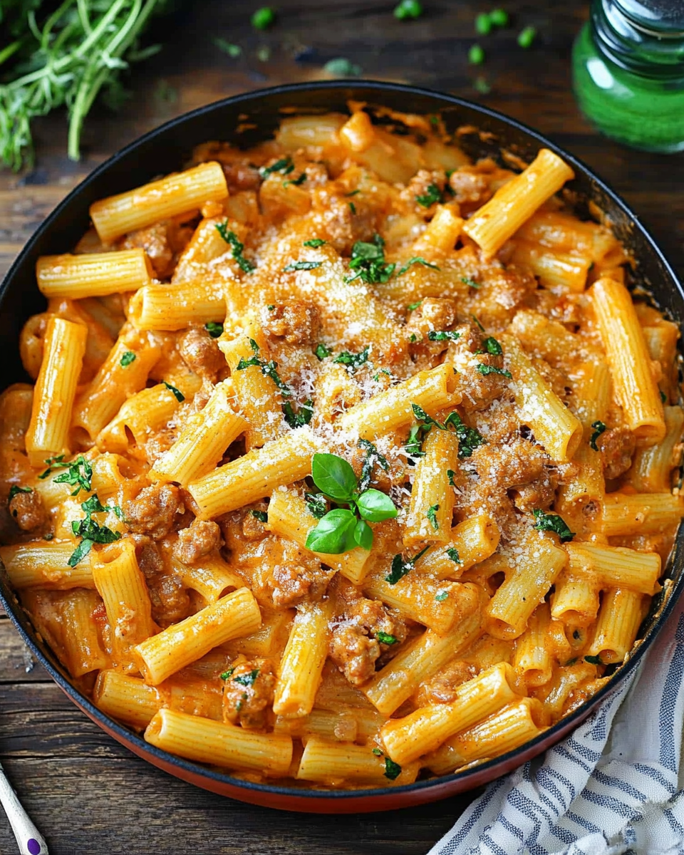 Sausage Rigatoni Pasta Recipe