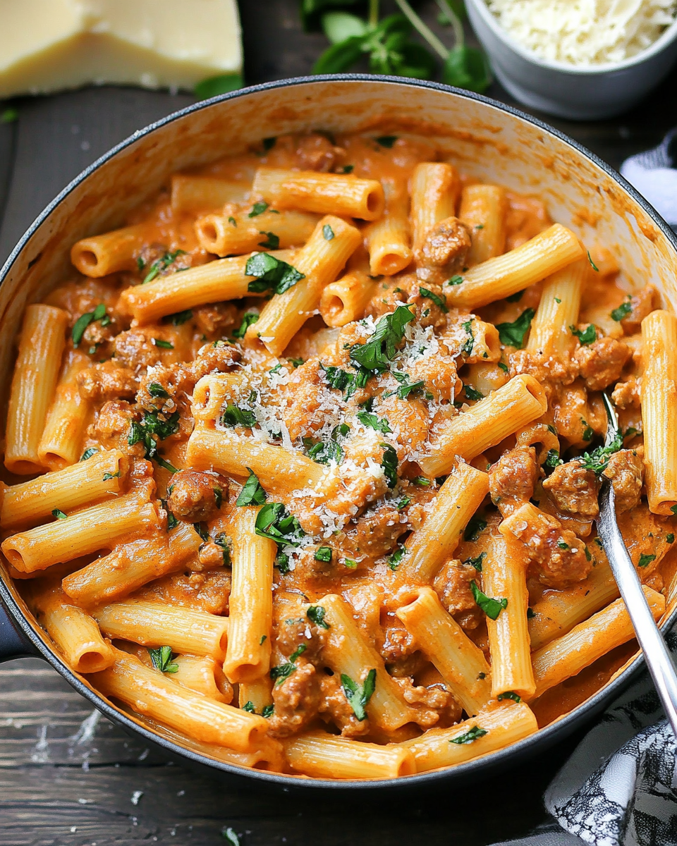 Sausage Rigatoni Pasta Recipe