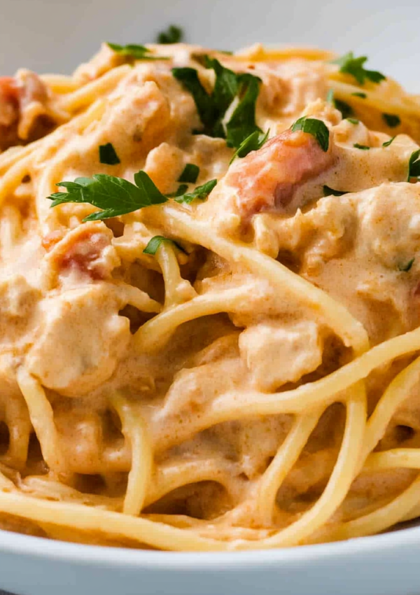 Slow Cooker Creamy Chicken Spaghetti Recipe