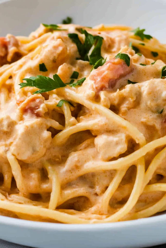 Slow Cooker Creamy Chicken Spaghetti Recipe