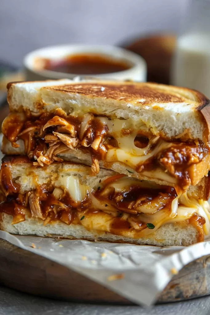 Smoky BBQ Chicken Grilled Cheese