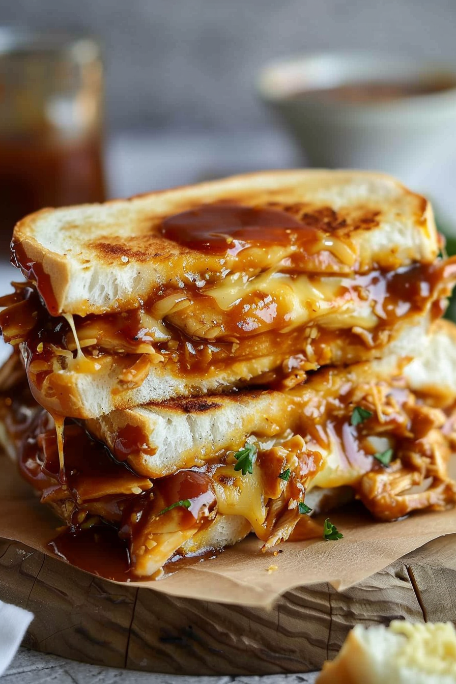 Smoky BBQ Chicken Grilled Cheese