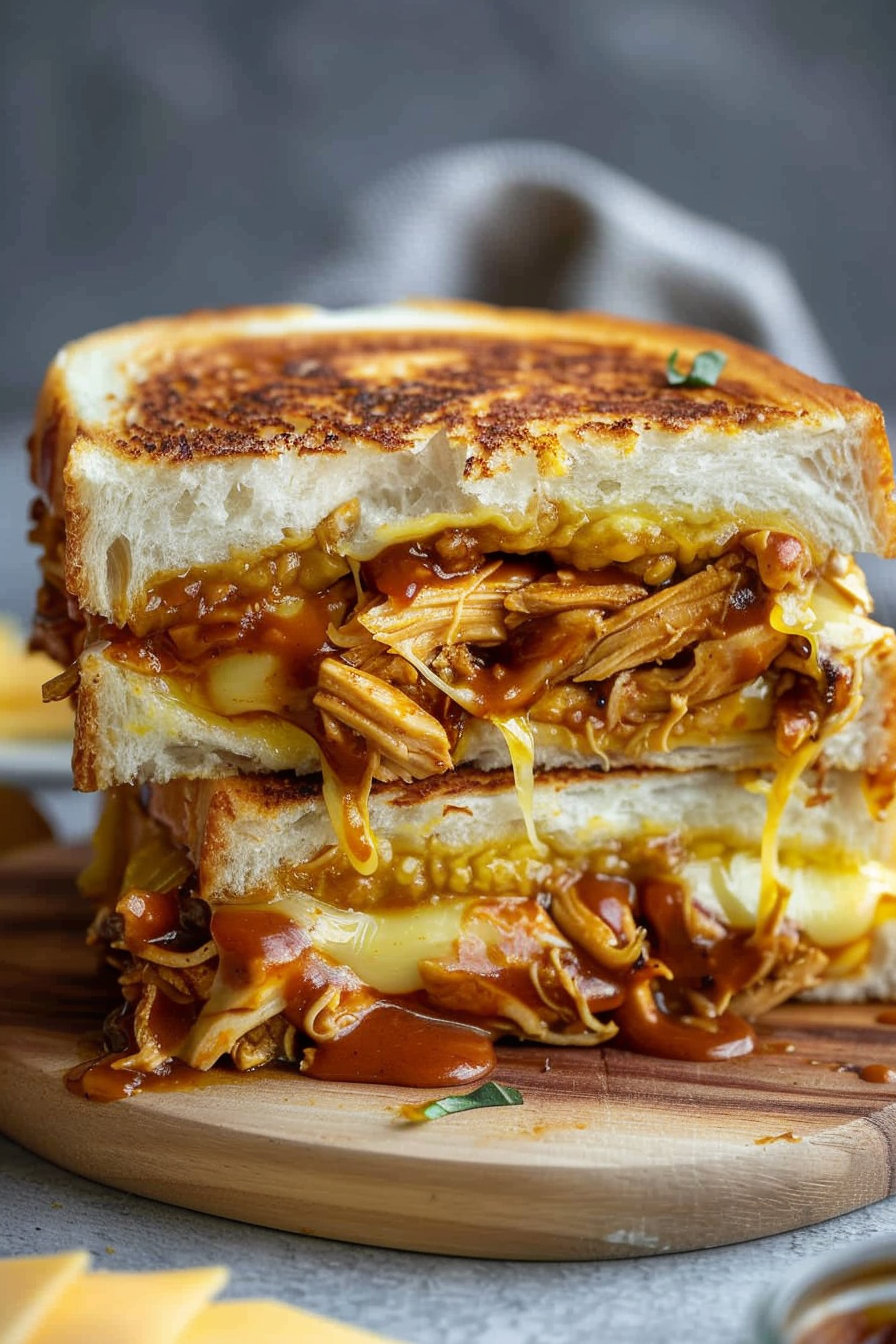 Smoky BBQ Chicken Grilled Cheese