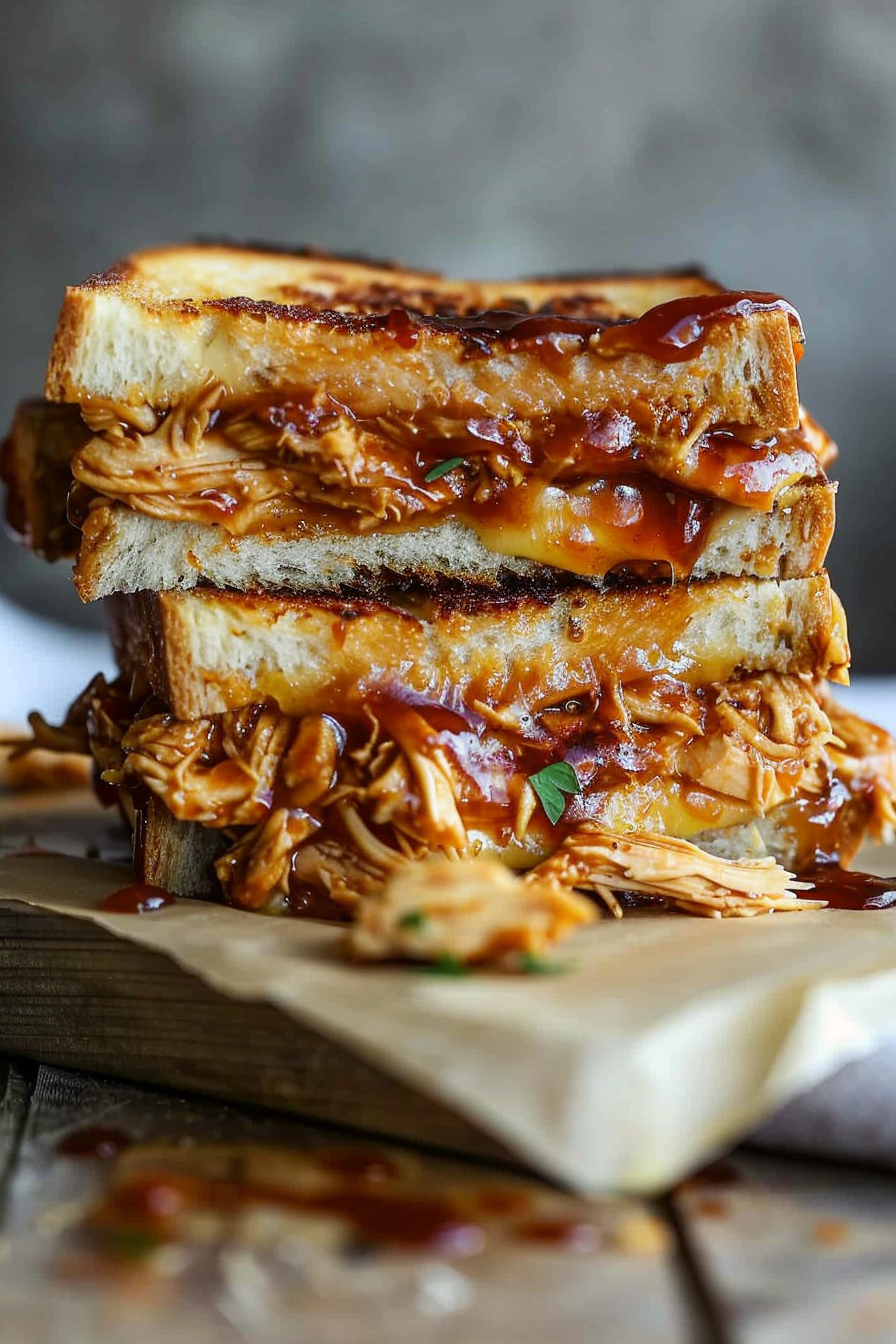 Smoky BBQ Chicken Grilled Cheese