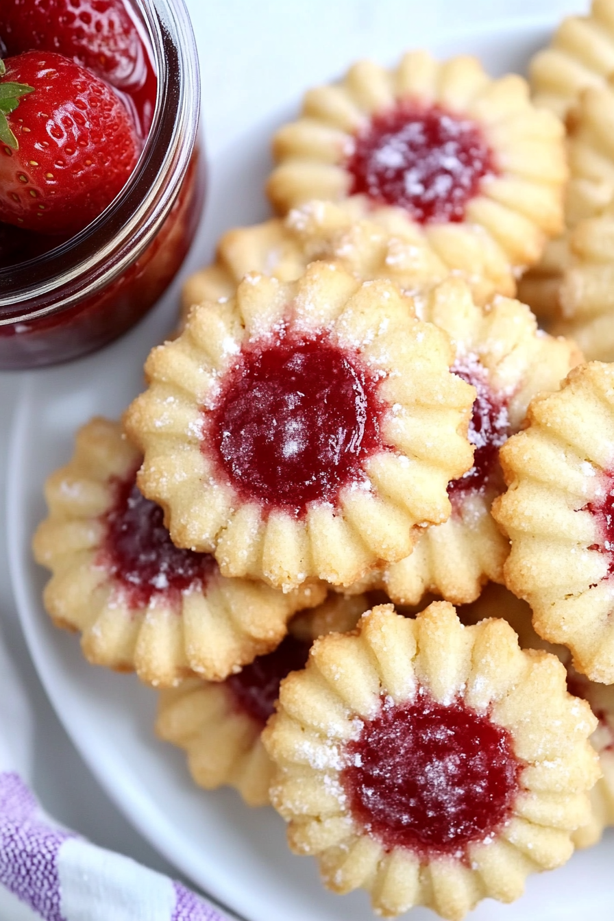 Soft Strawberry Butter Cookies