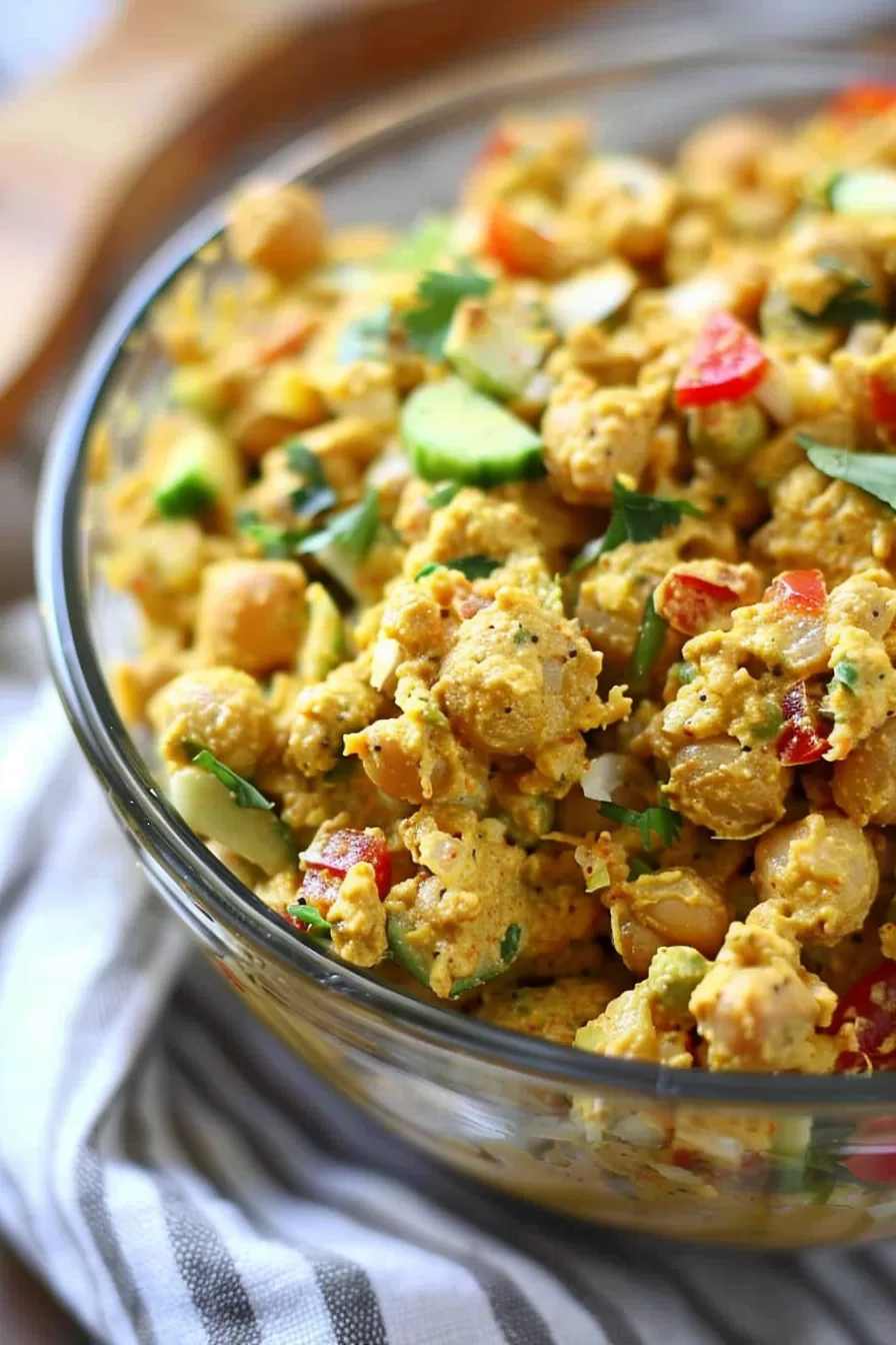 Spicy Curry Chickpea Salad