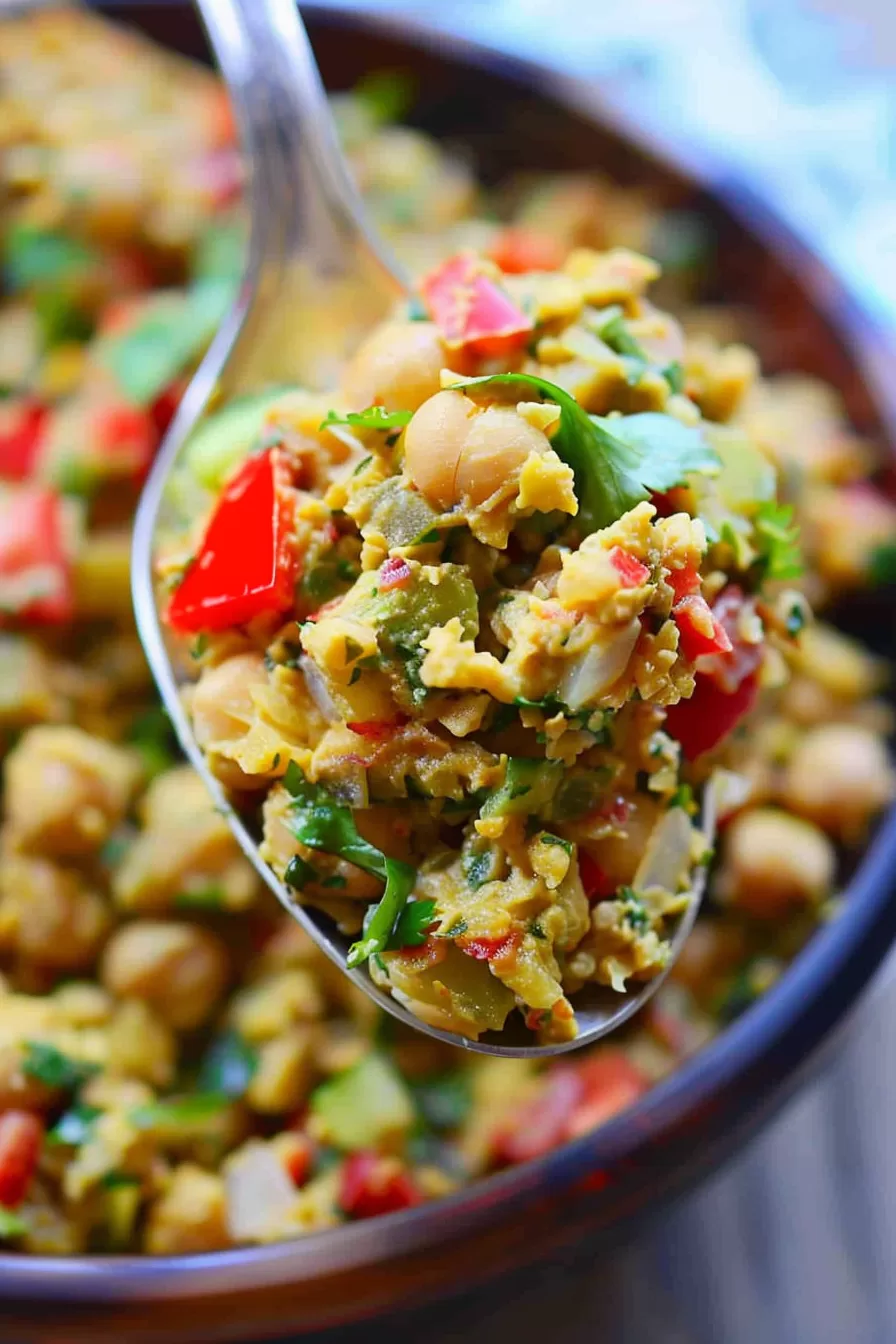 Spicy Curry Chickpea Salad