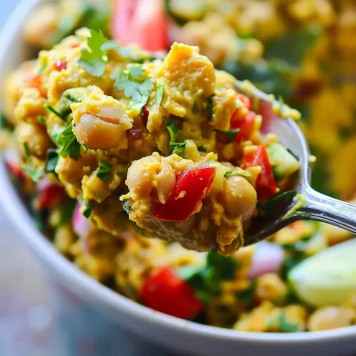 Spicy Curry Chickpea Salad