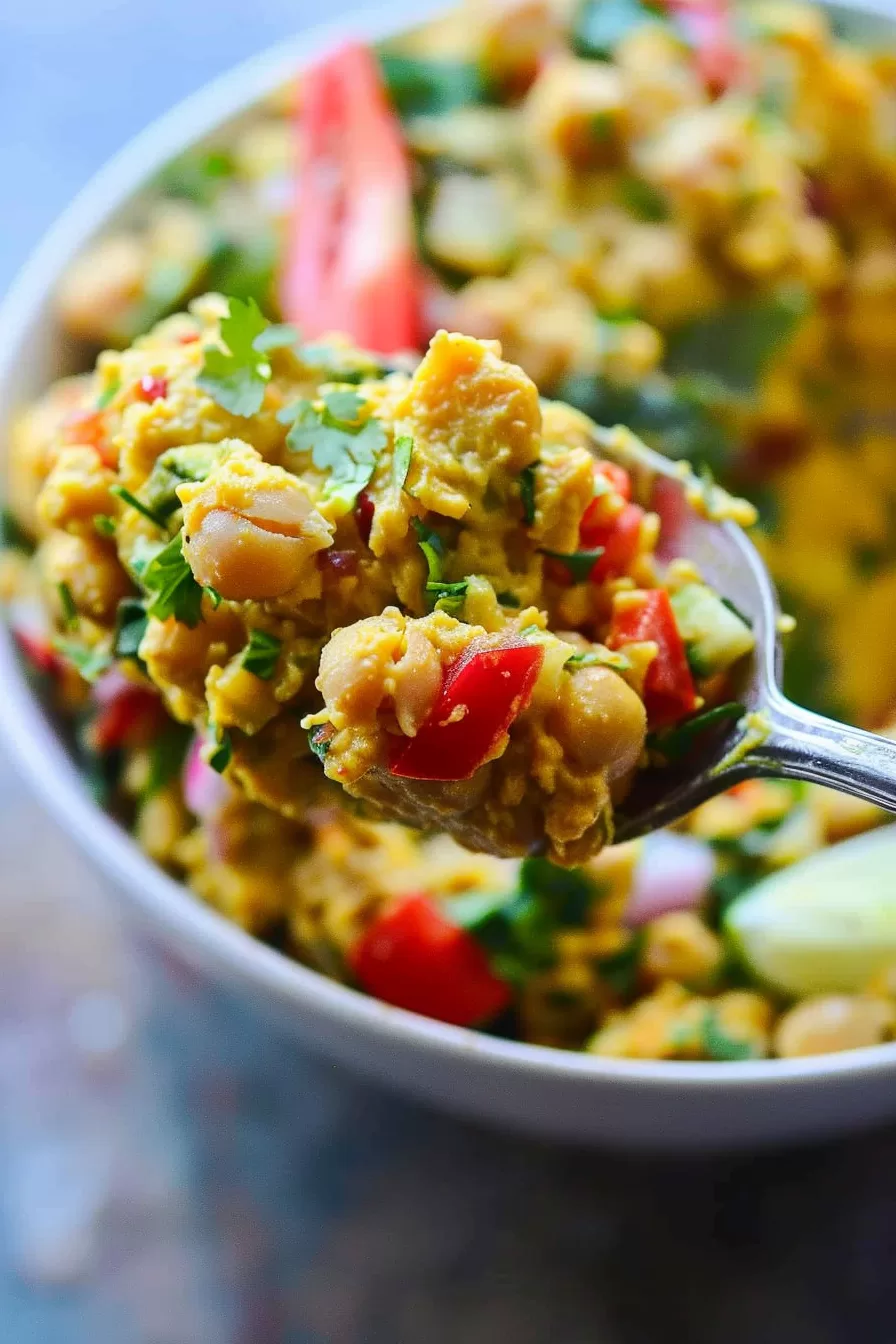 Spicy Curry Chickpea Salad