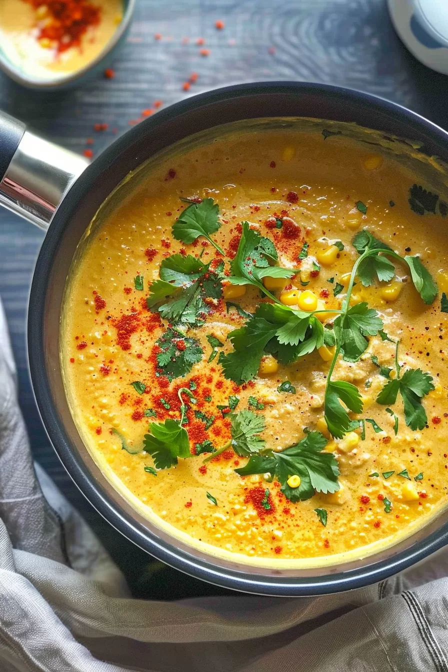 Spicy Mexican Street Corn Soup