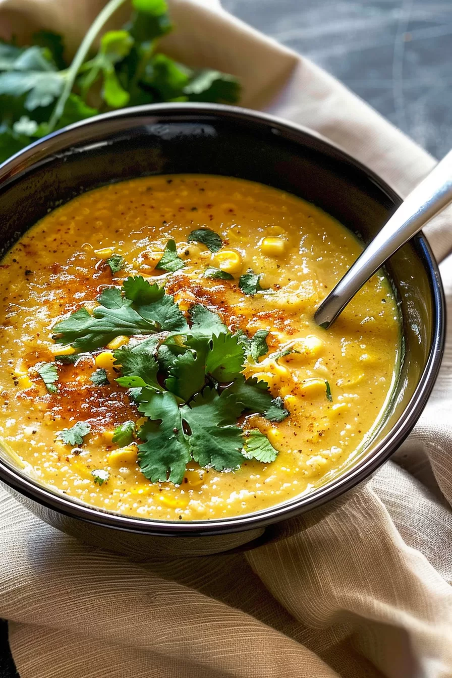 Spicy Mexican Street Corn Soup