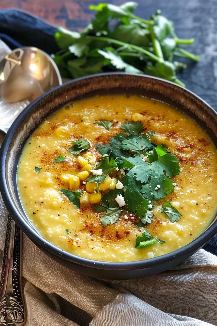 Spicy Mexican Street Corn Soup