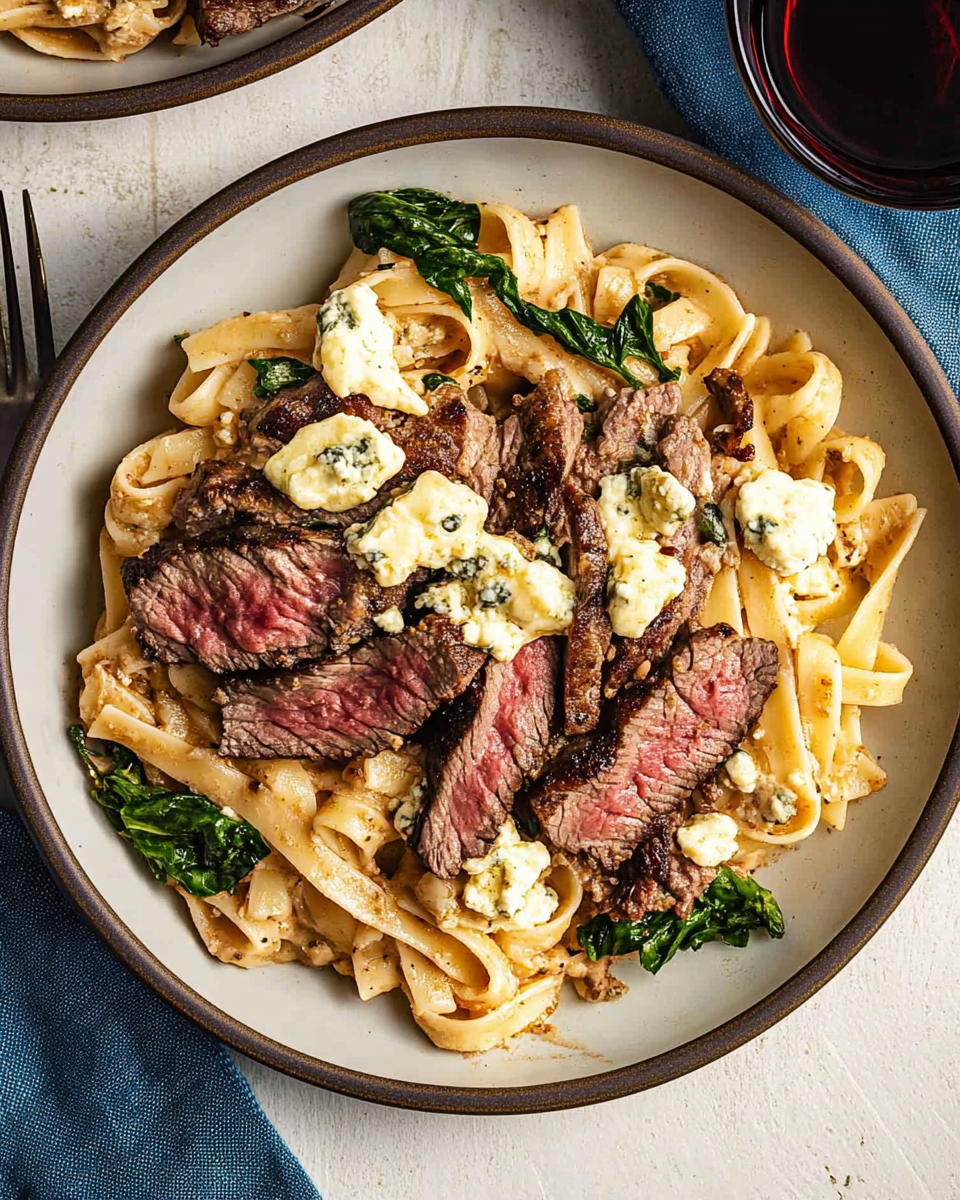 Steak Pasta with Gorgonzola Sauce