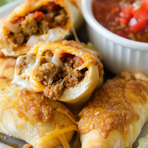 Stuffed Cheesy Taco Sticks