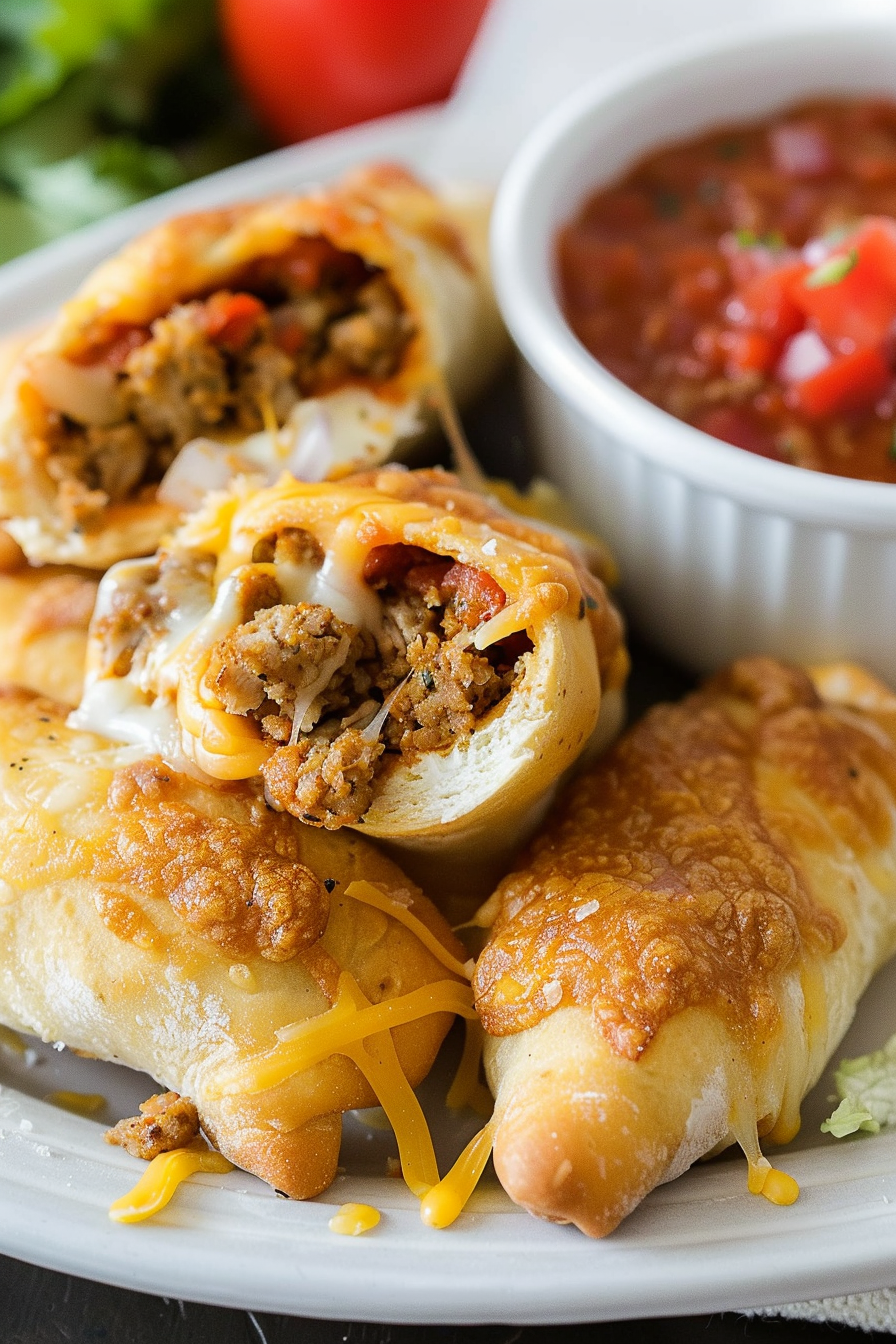 Stuffed Cheesy Taco Sticks