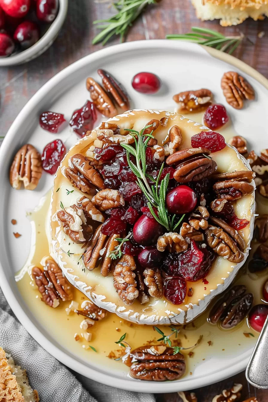 Sweet Brie Dip with Candied Nuts