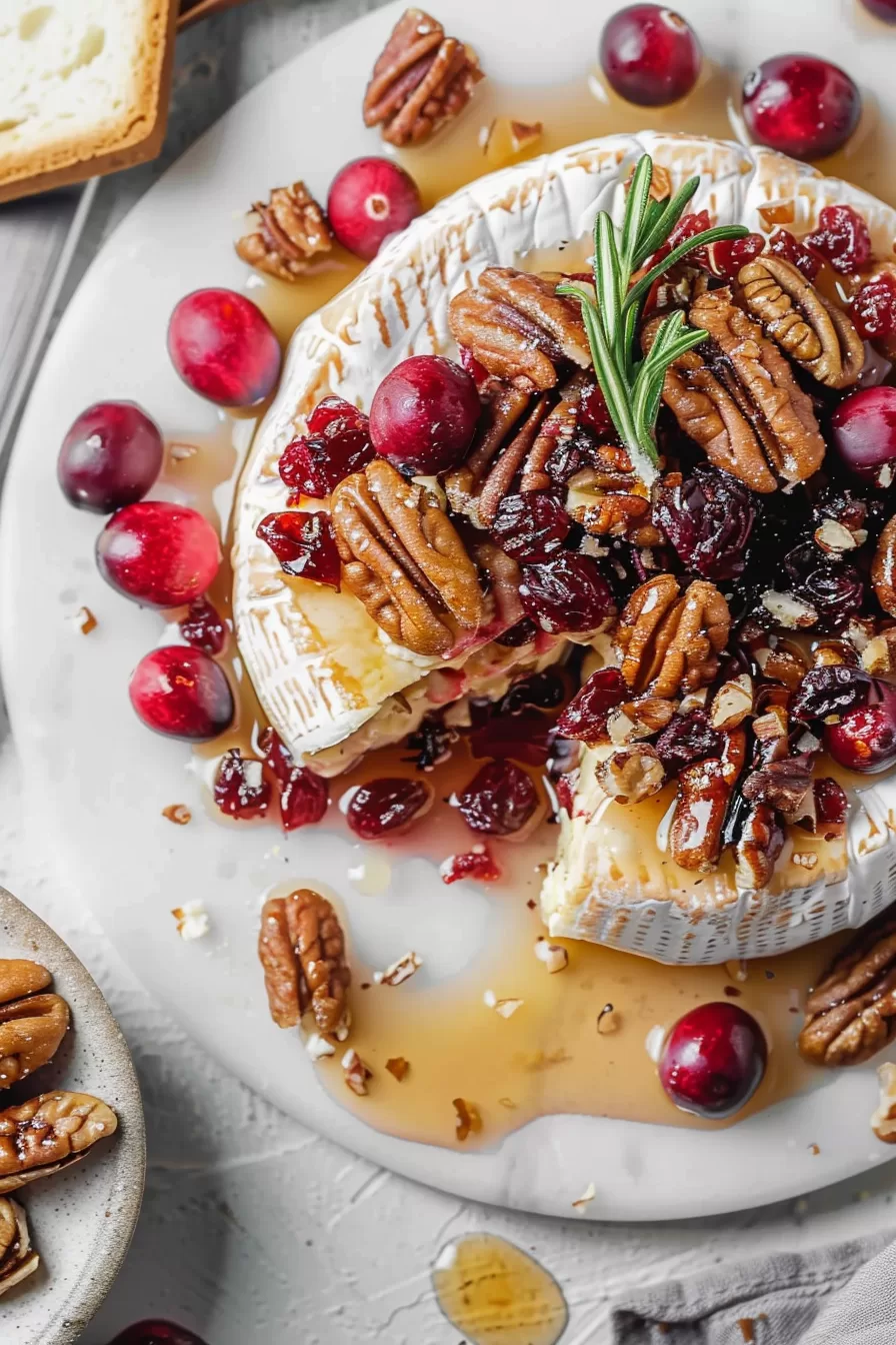 Sweet Brie Dip with Candied Nuts