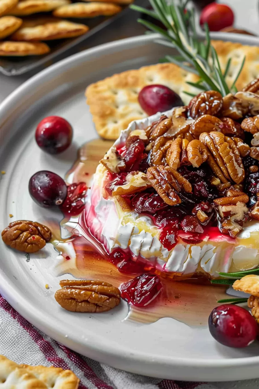 Sweet Brie Dip with Candied Nuts