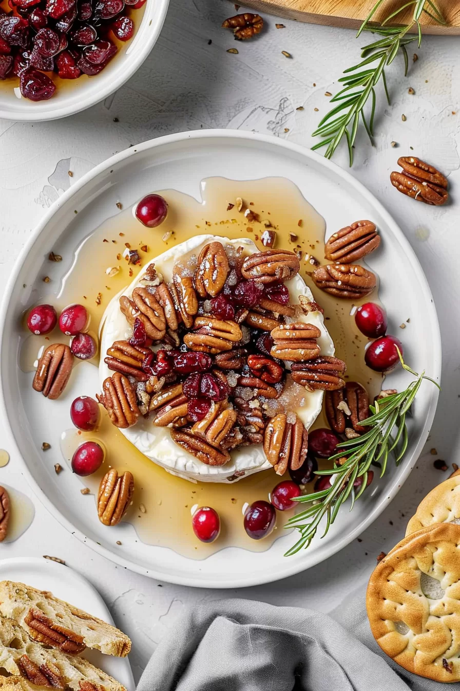 Sweet Brie Dip with Candied Nuts