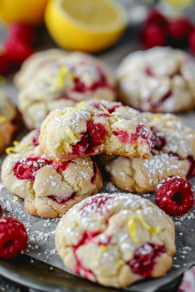 Sweet Lemon Raspberry Cookies