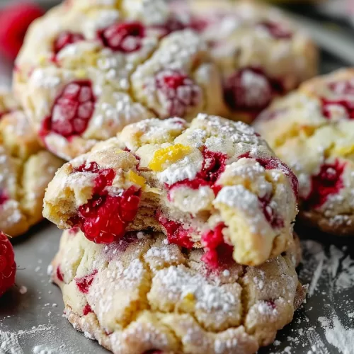 Sweet Lemon Raspberry Cookies