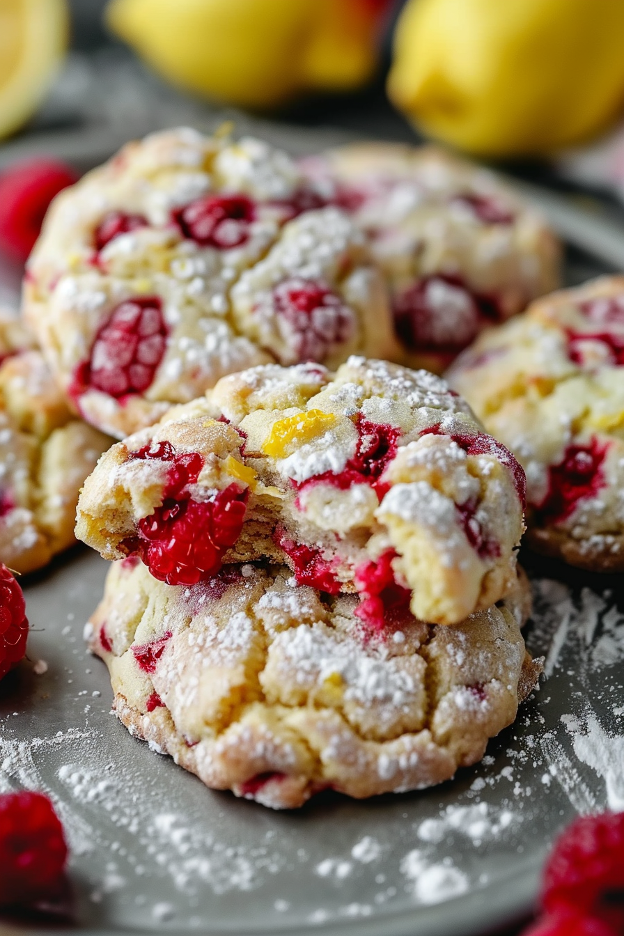 Sweet Lemon Raspberry Cookies