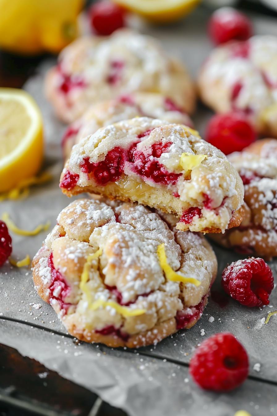 Sweet Lemon Raspberry Cookies