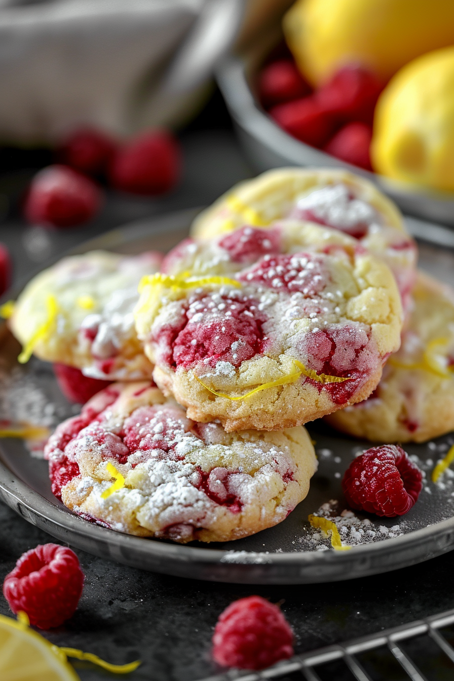 Sweet Lemon Raspberry Cookies