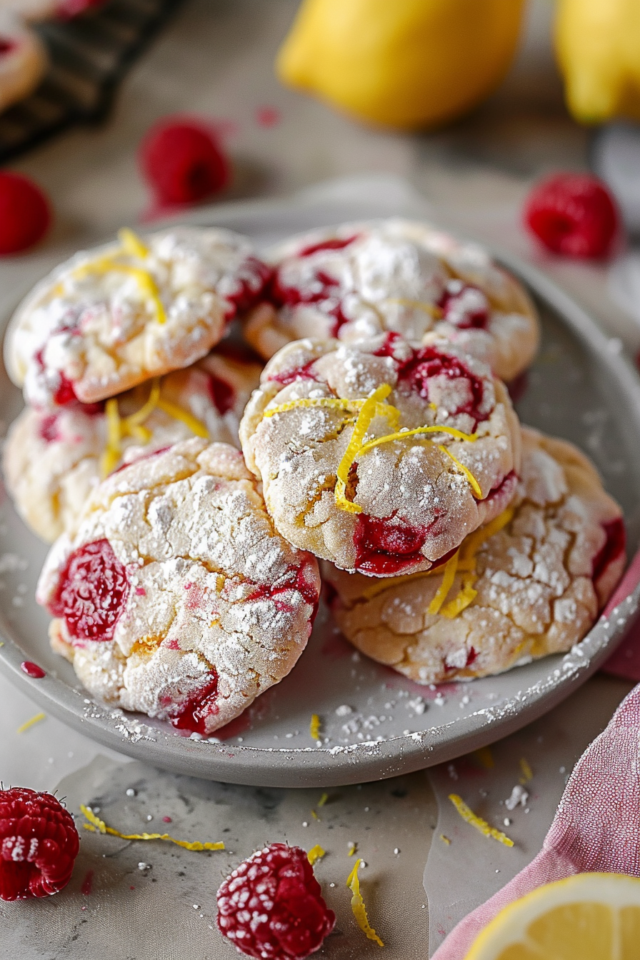 Sweet Lemon Raspberry Cookies