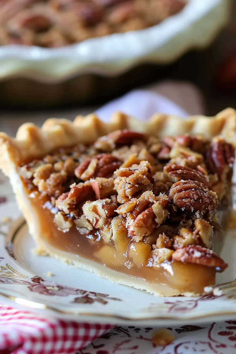 Sweet Pecan Pie with Streusel Topping