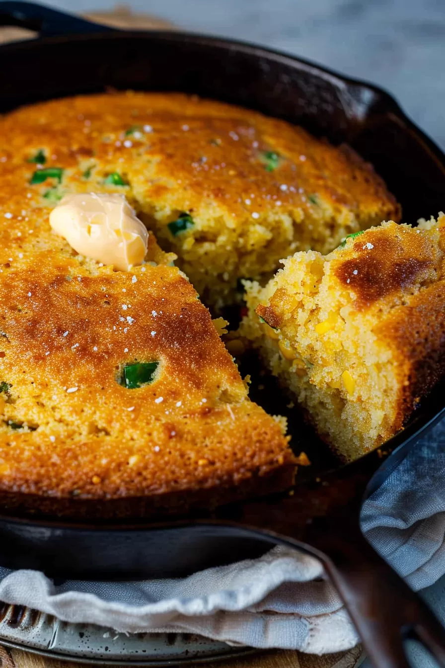 Sweet and Spicy Cornbread with Honey Butter