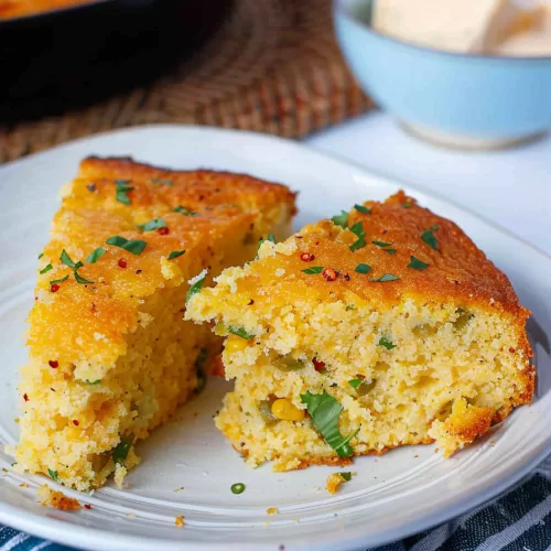 Sweet and Spicy Cornbread with Honey Butter