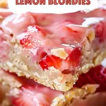 Zesty Strawberry Lemon Blondies