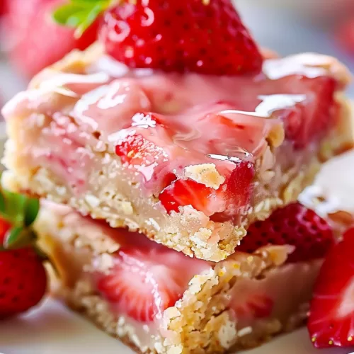 Zesty Strawberry Lemon Blondies