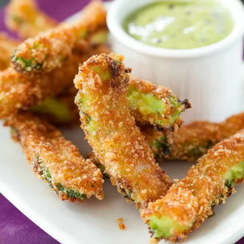 Avocado Fries with Sriracha Dipping Sauce