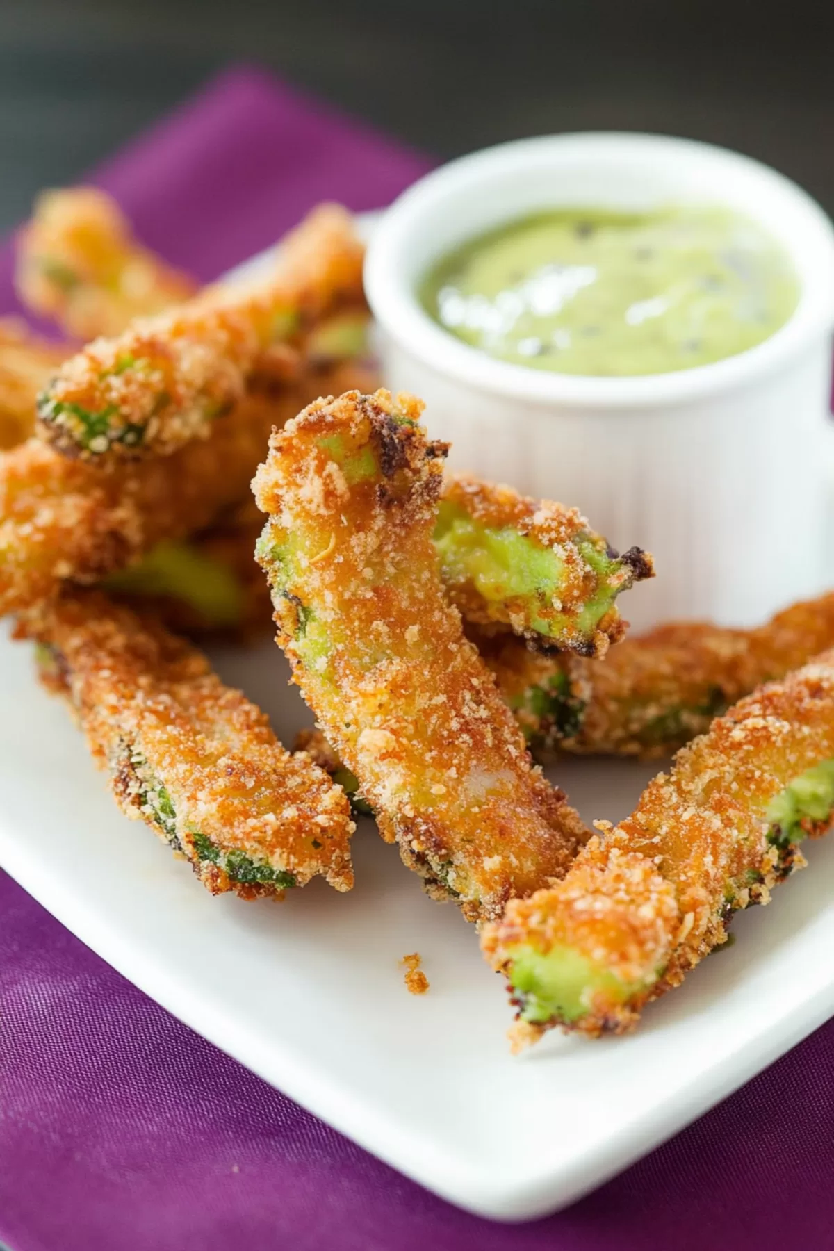 Avocado Fries with Sriracha Dipping Sauce