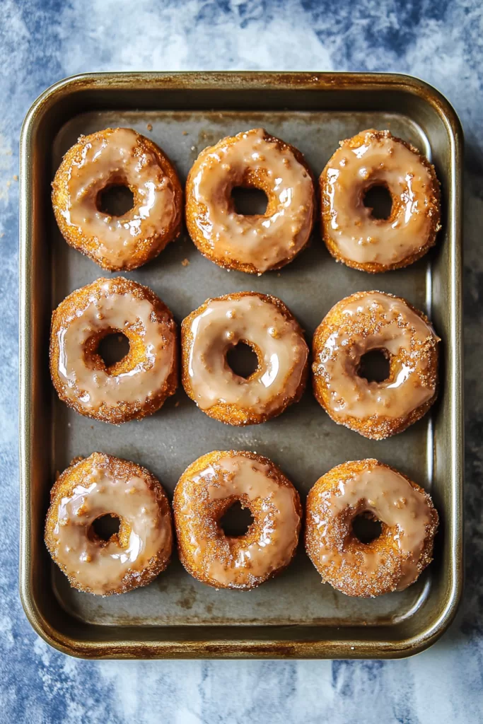 Baked Pumpkin Donuts with Maple Glaze