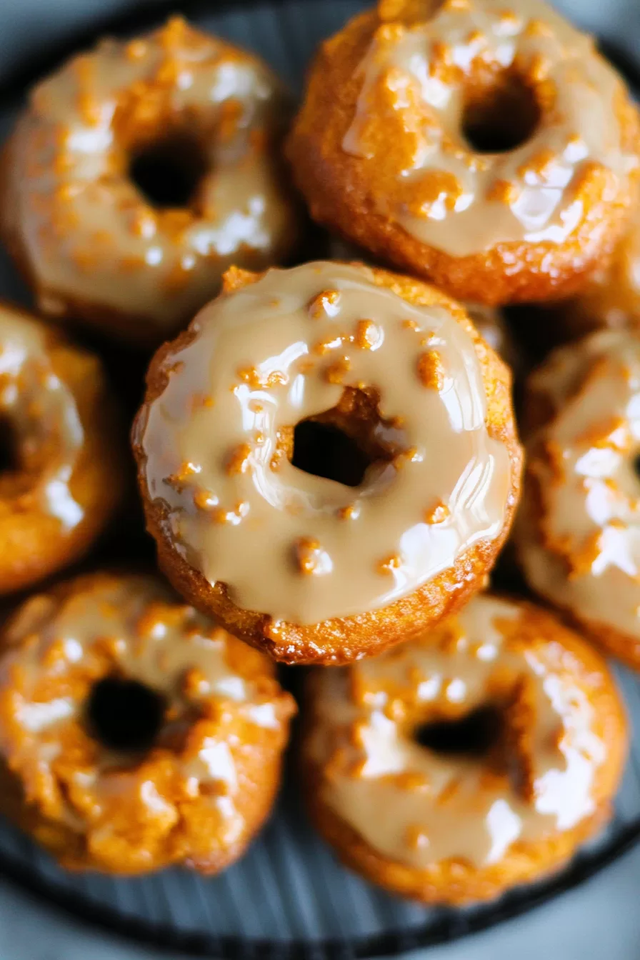 Baked Pumpkin Donuts with Maple Glaze