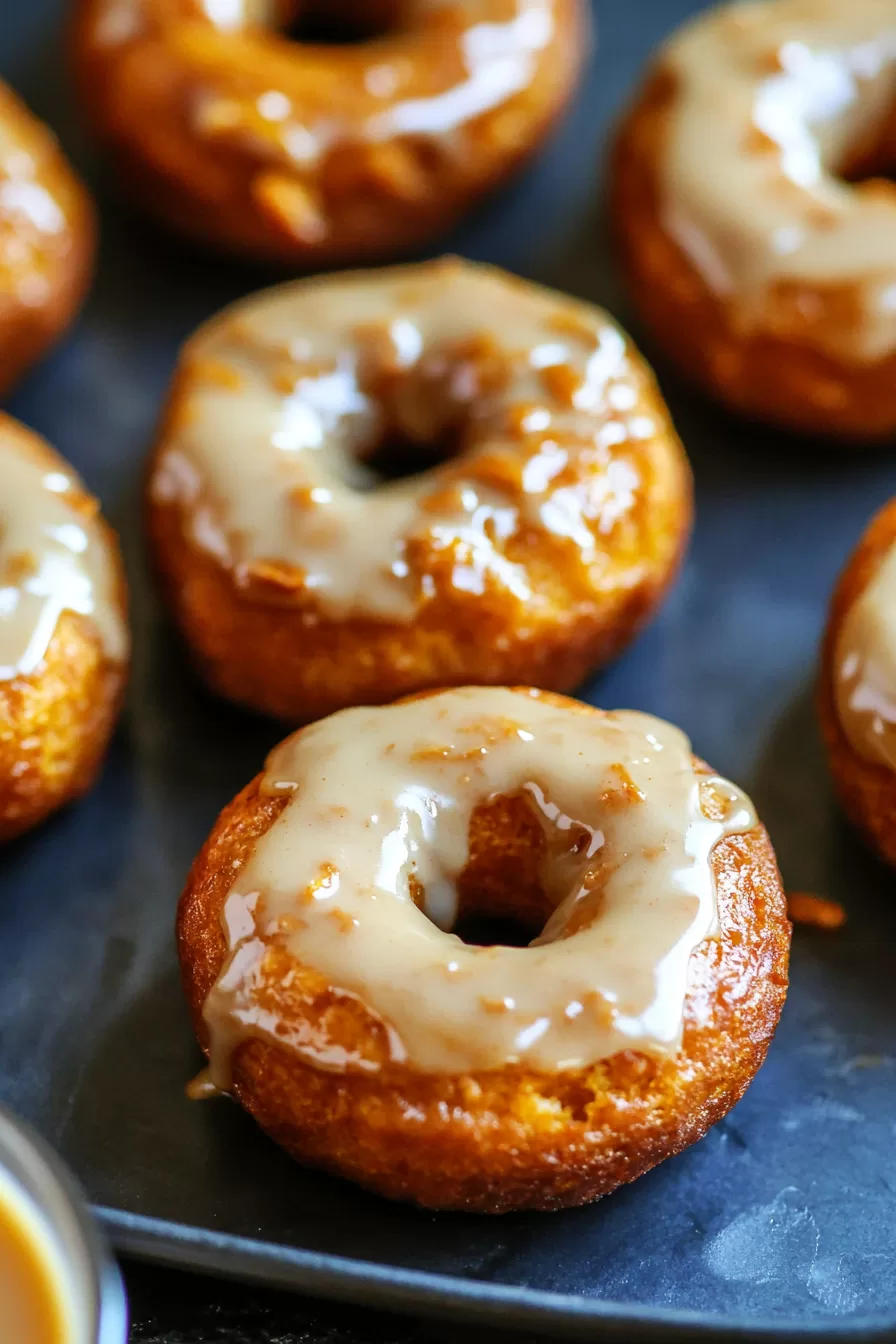 Baked Pumpkin Donuts with Maple Glaze