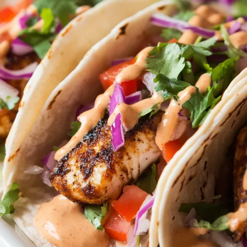 Blackened Mahi-Mahi Tacos with a Chipotle Mayo