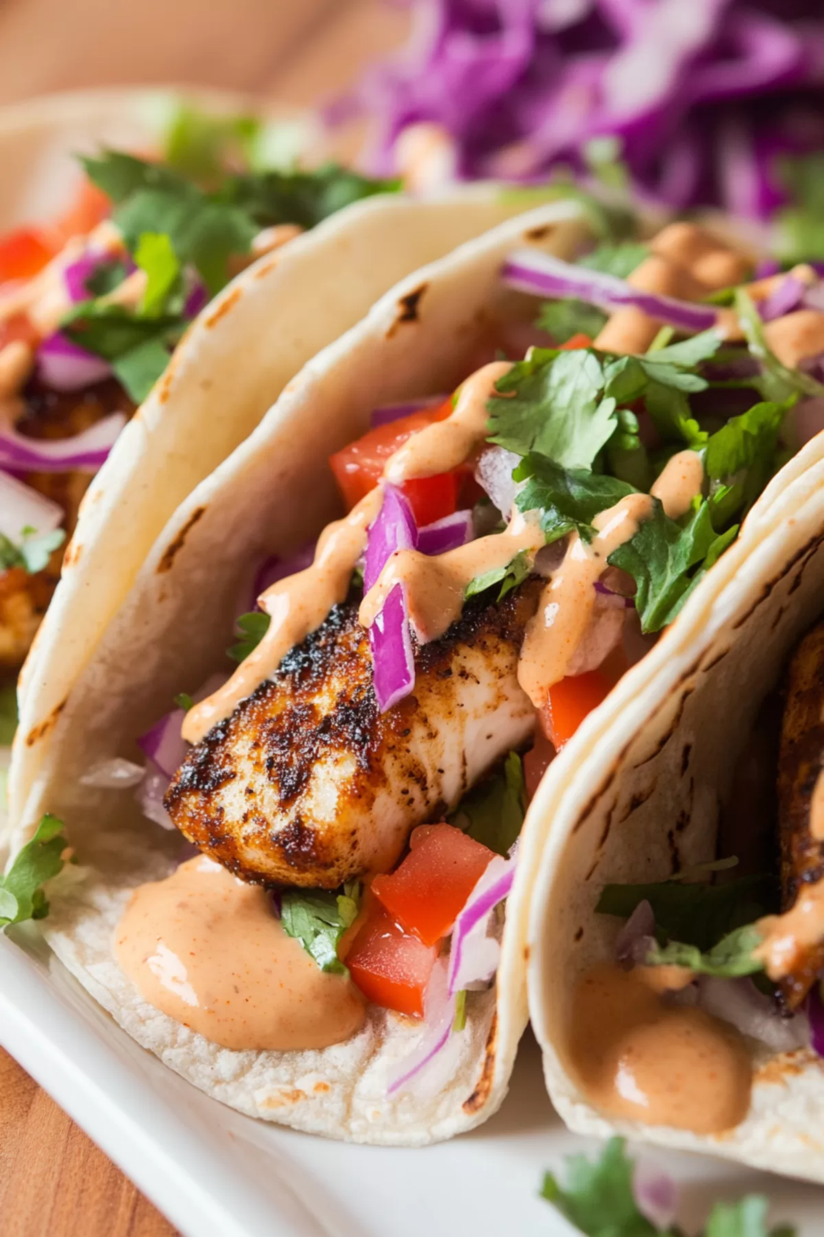 Blackened Mahi-Mahi Tacos with a Chipotle Mayo