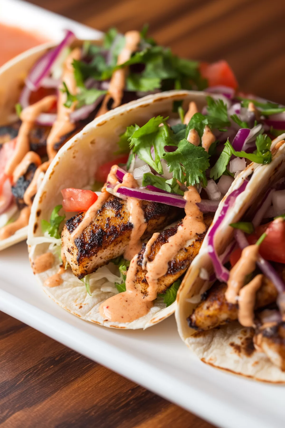 Blackened Mahi-Mahi Tacos with a Chipotle Mayo