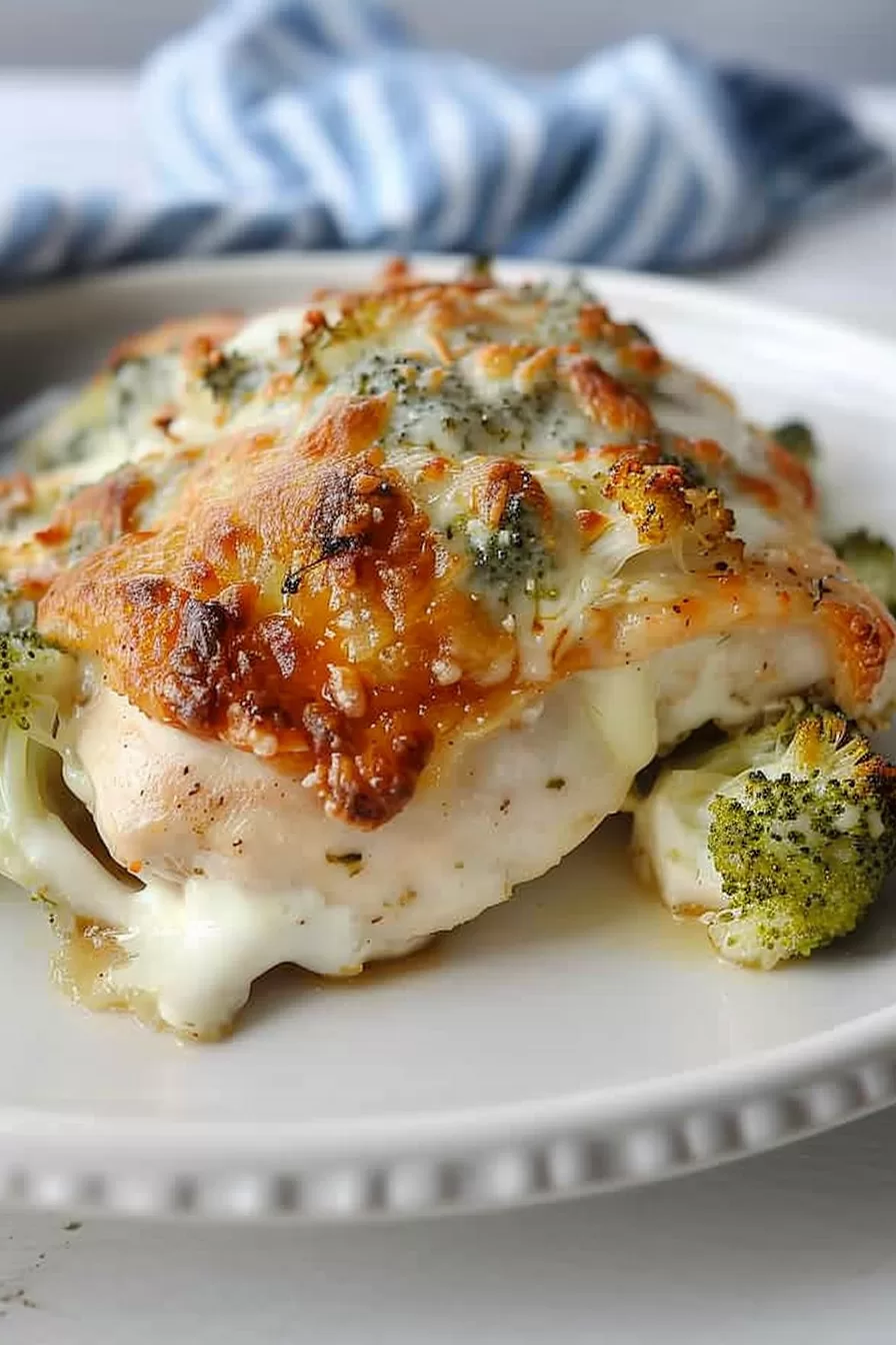 Cheesy Broccoli Stuffed Chicken