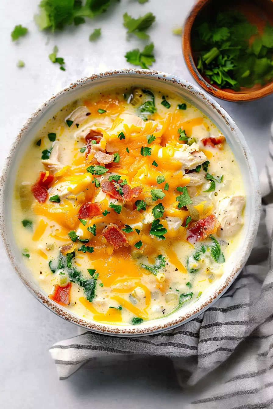 Cheesy Crack Chicken Soup