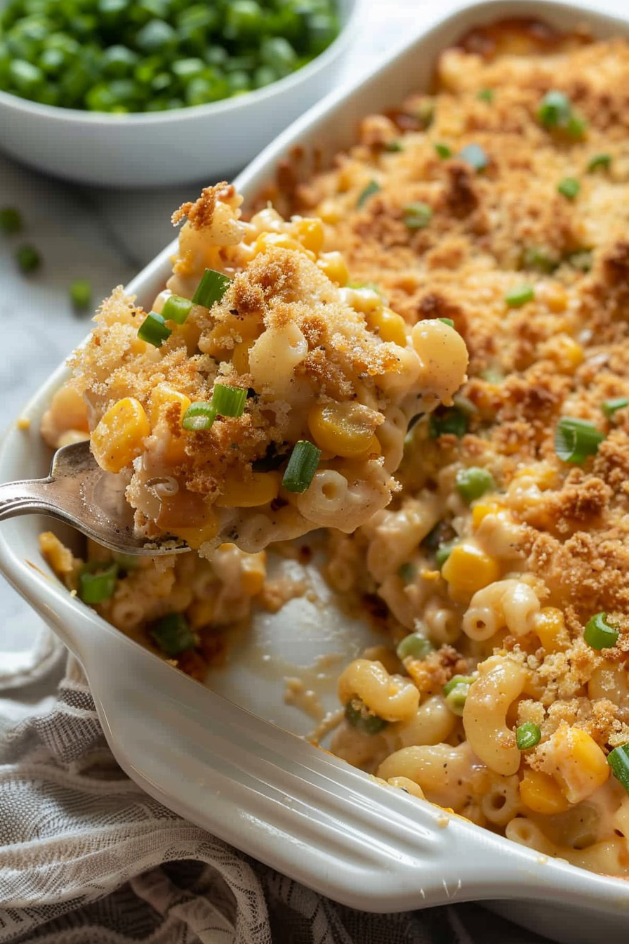 Cheesy Mac & Corn Casserole