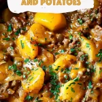 Cheesy One Pot Beef and Potatoes