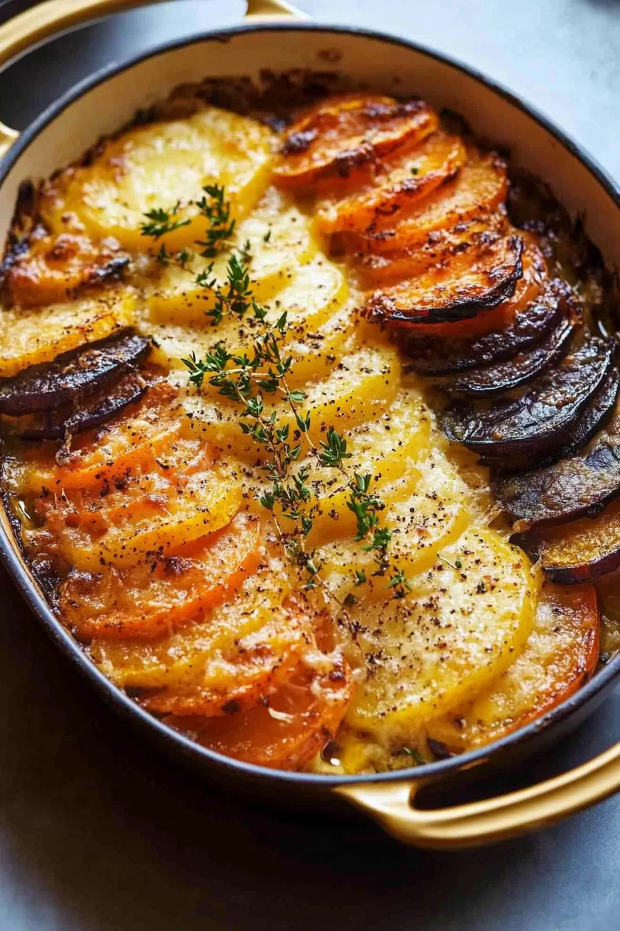 Cheesy Root Veggie Gratin