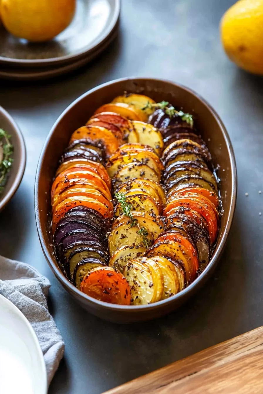 Cheesy Root Veggie Gratin