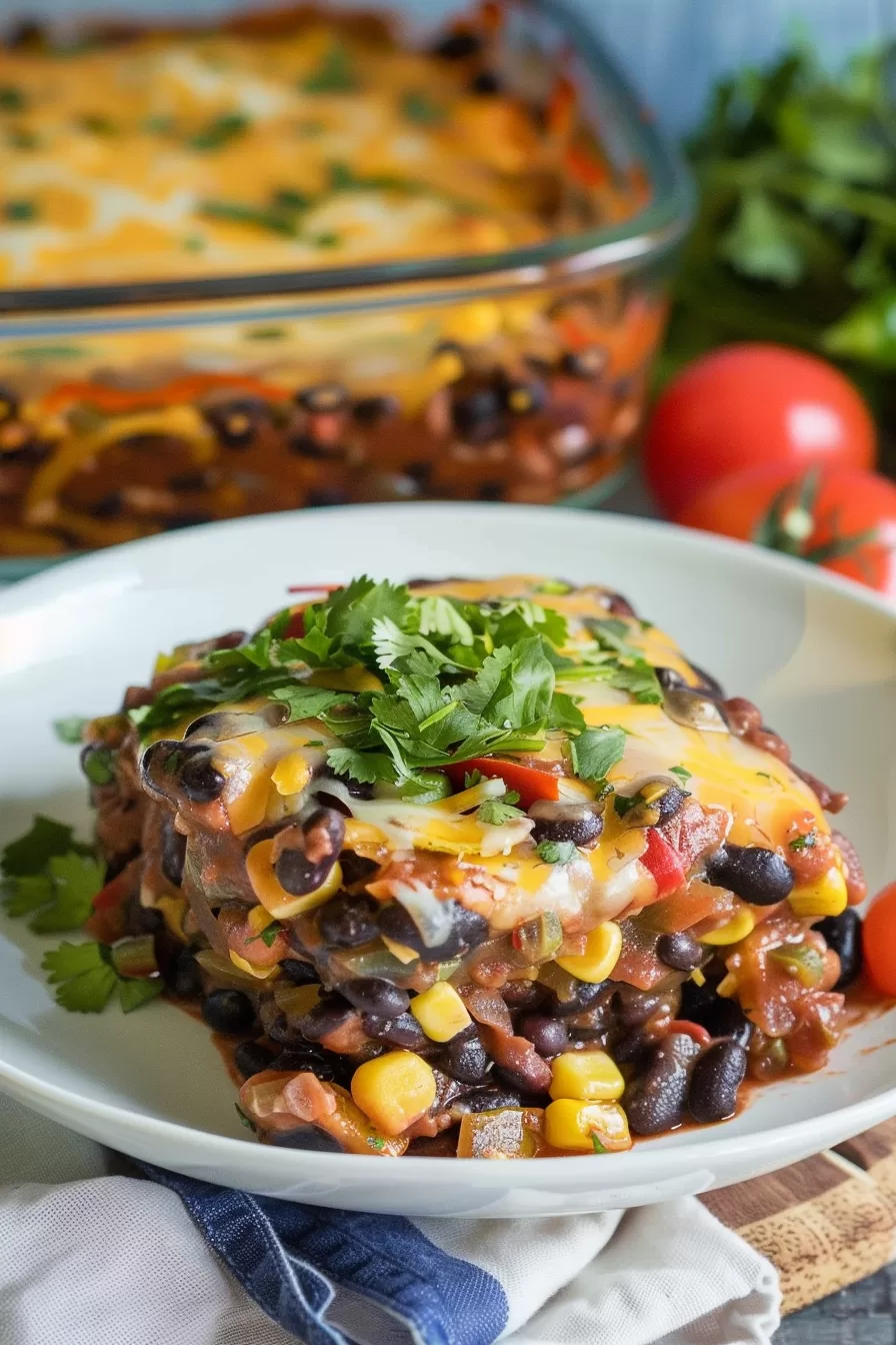 Cheesy Southwestern Black Bean Bake